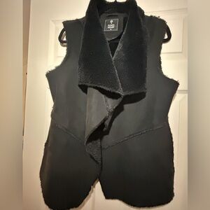 Black Faux Fur Vest